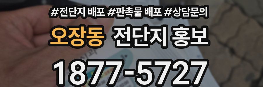 오장동 전단지 홍보