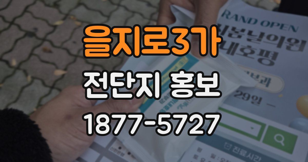 을지로3가 전단지 홍보