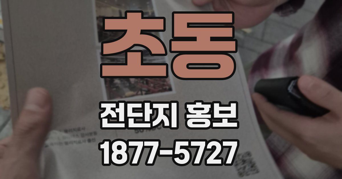 초동 전단지 홍보