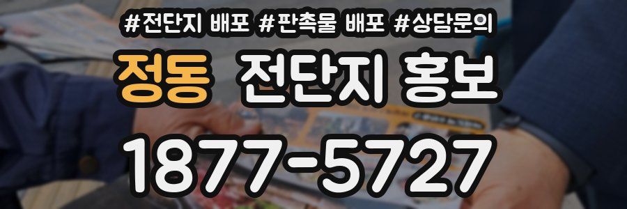 정동 전단지 홍보
