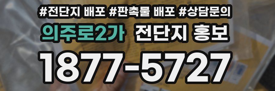 의주로2가 전단지 홍보