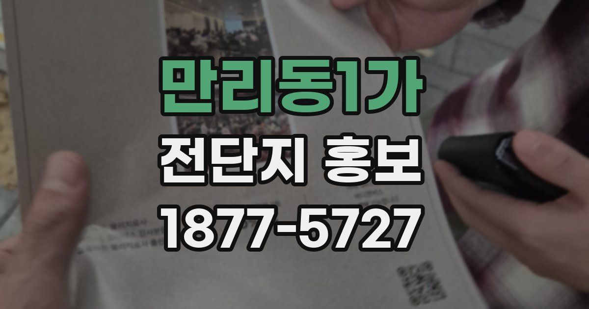 만리동1가 전단지 홍보