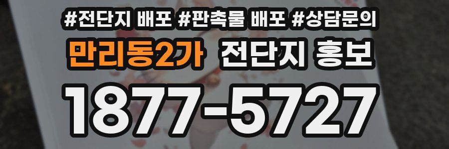 만리동2가 전단지 홍보
