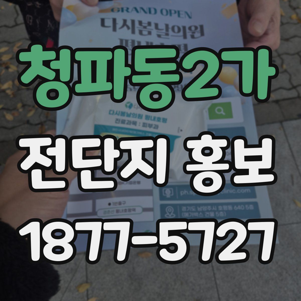 청파동2가 전단지 홍보