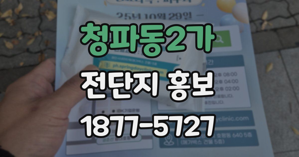 청파동2가 전단지 홍보