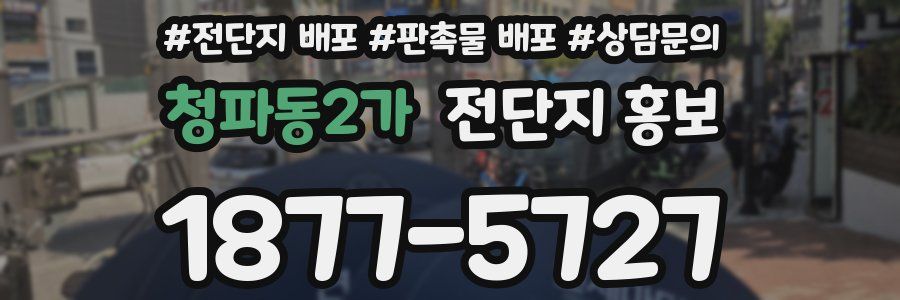 청파동2가 전단지 홍보
