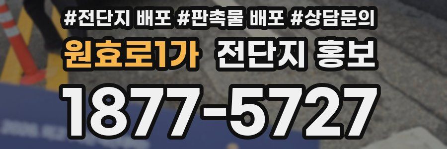 원효로1가 전단지 홍보
