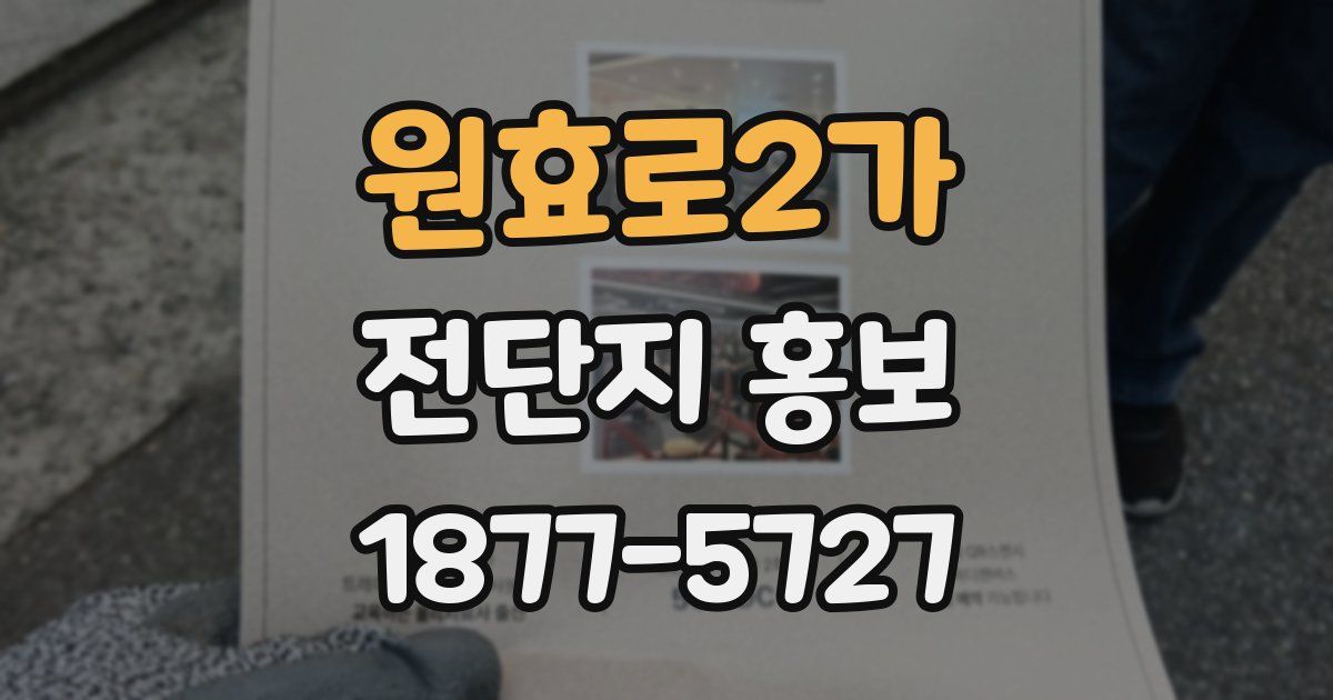 원효로2가 전단지 홍보