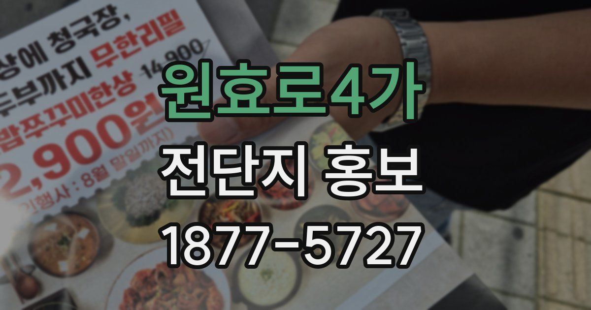 원효로4가 전단지 홍보