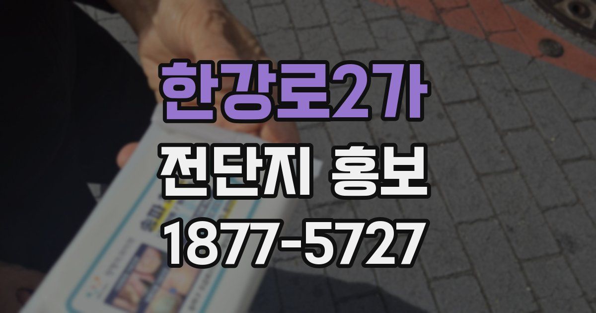 한강로2가 전단지 홍보