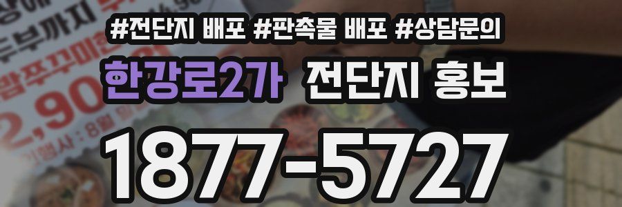 한강로2가 전단지 홍보