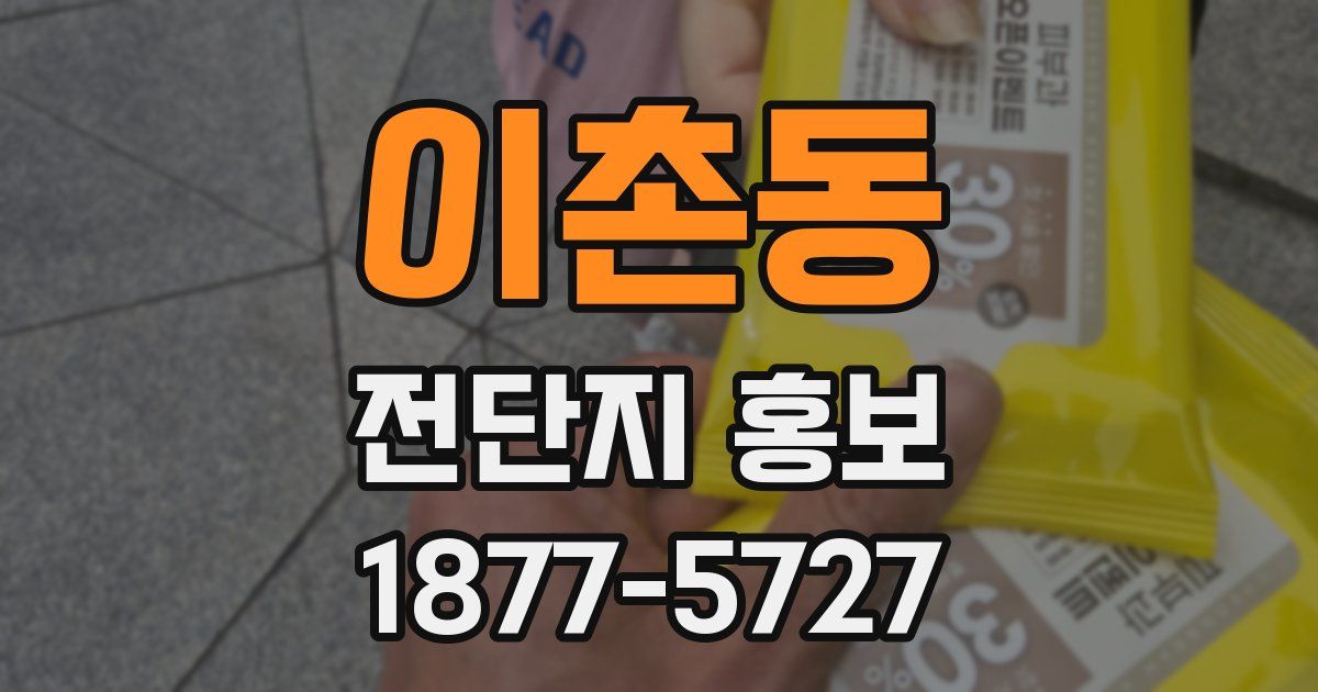 이촌동 전단지 홍보