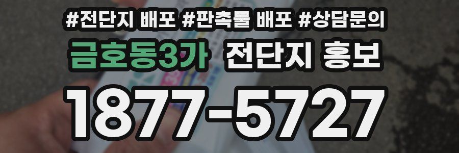 금호동3가 전단지 홍보