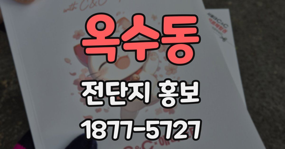 옥수동 전단지 홍보