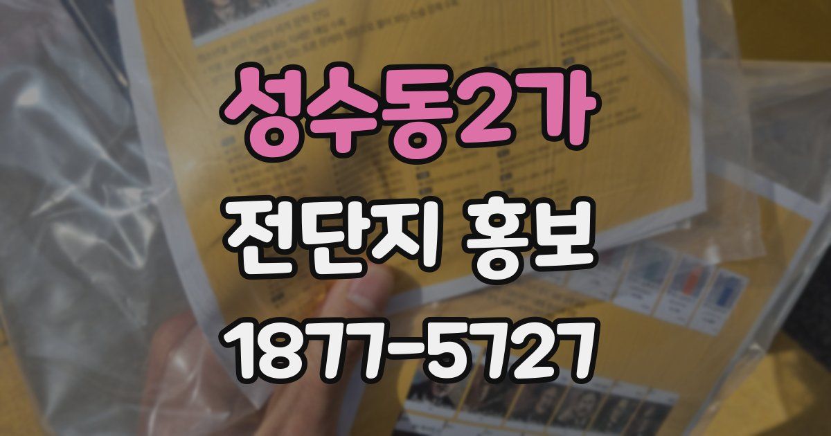 성수동2가 전단지 홍보