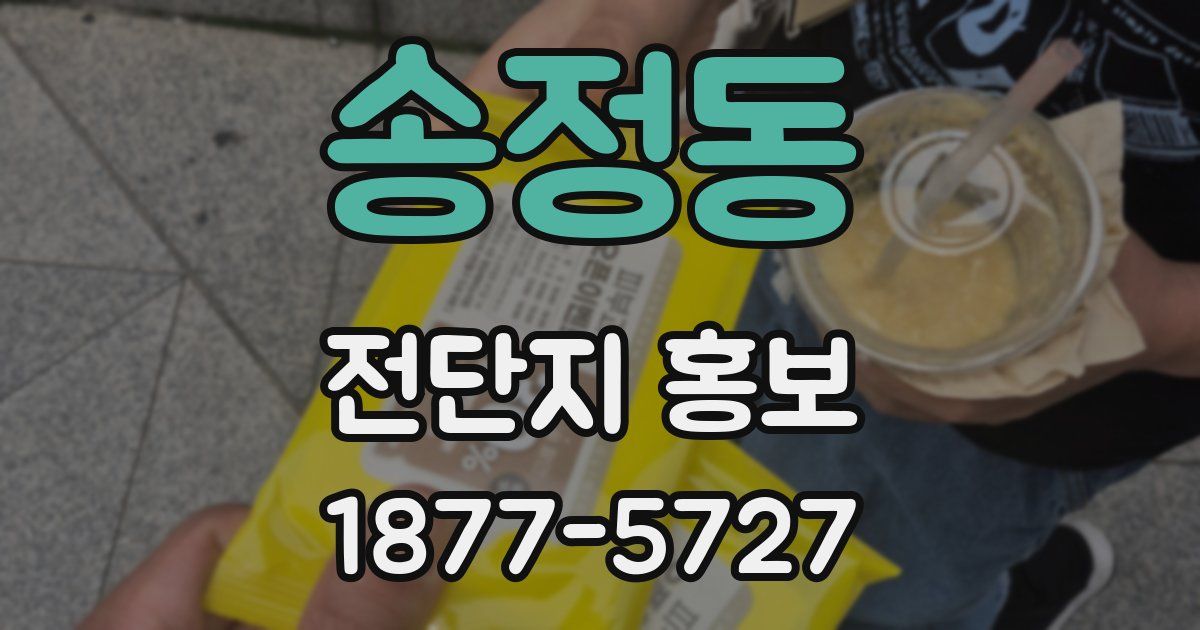 송정동 전단지 홍보