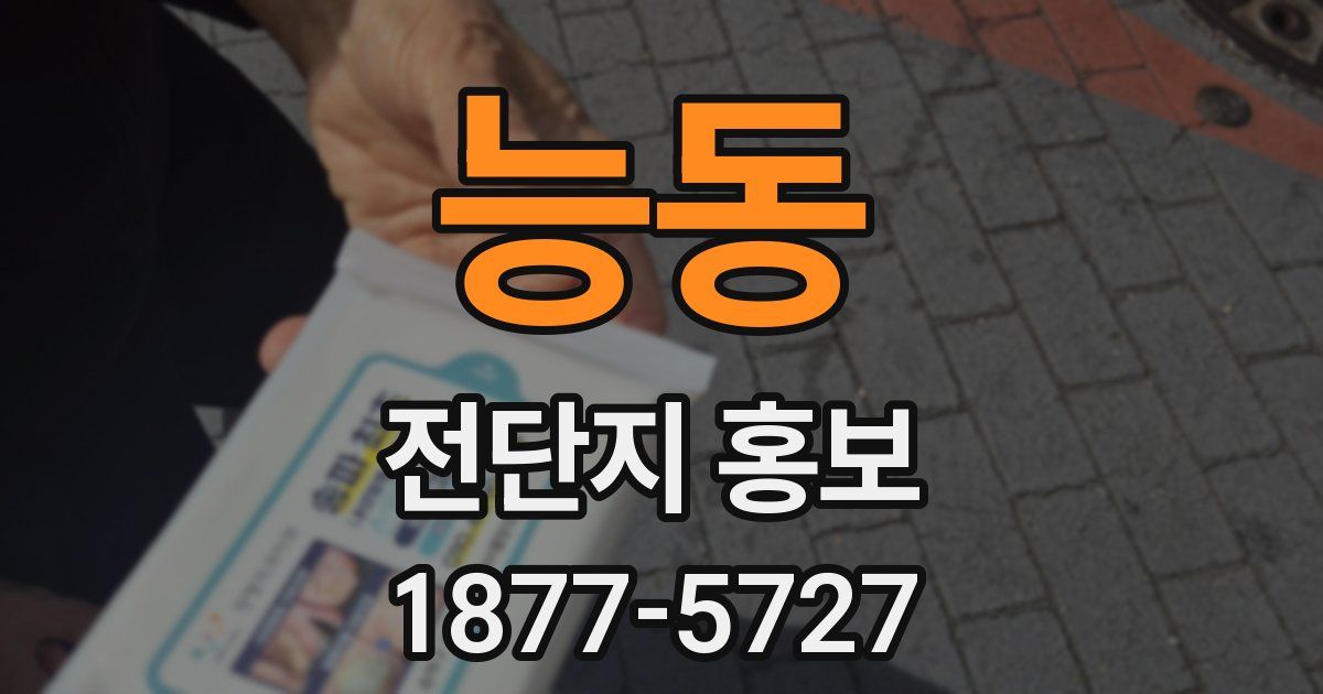 능동 전단지 홍보