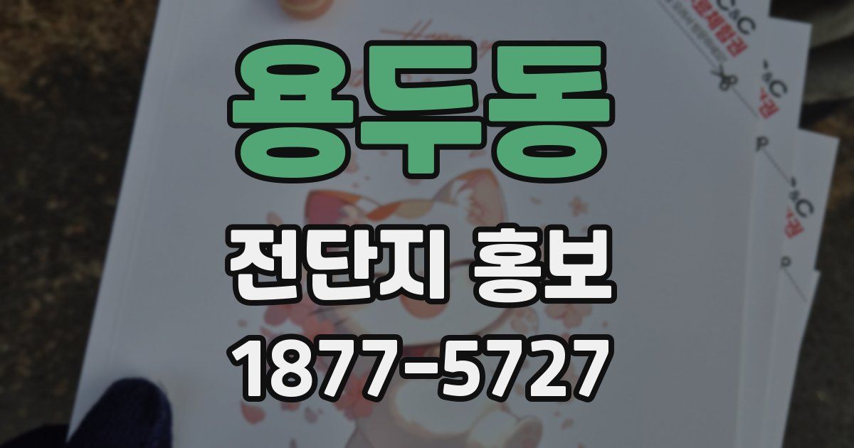 용두동 전단지 홍보
