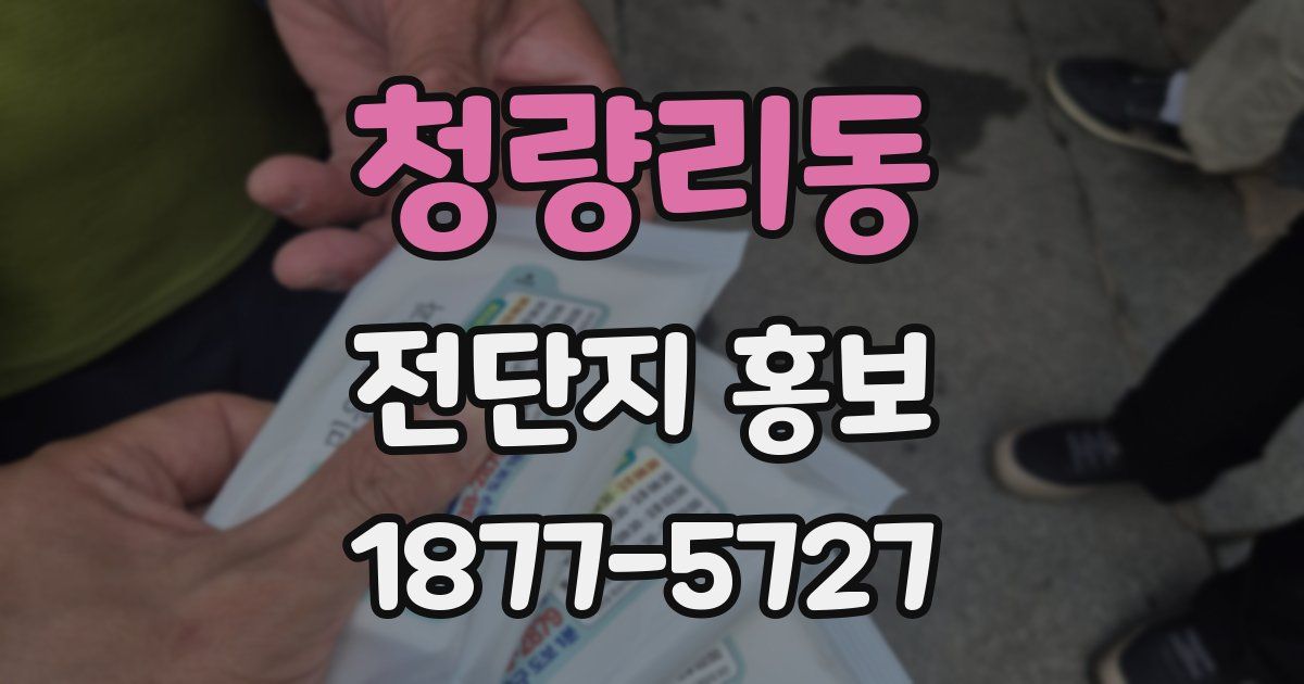 청량리동 전단지 홍보