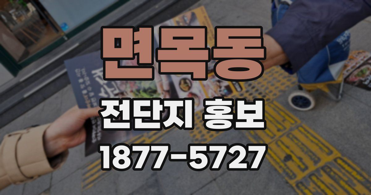 면목동 전단지 홍보