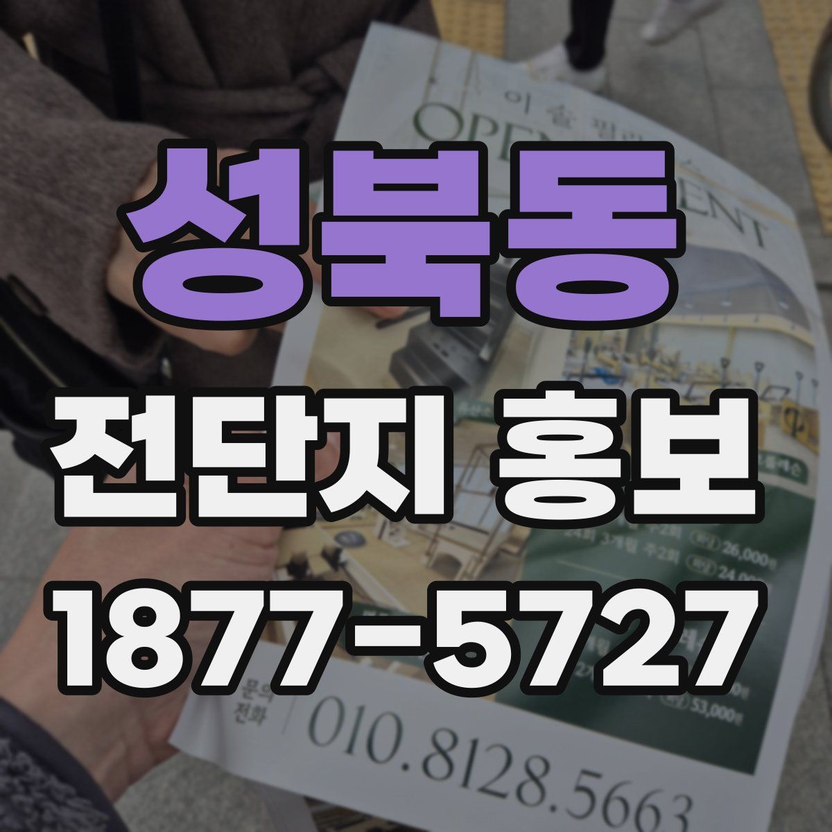 성북동 전단지 홍보