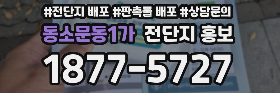 동소문동1가 전단지 홍보