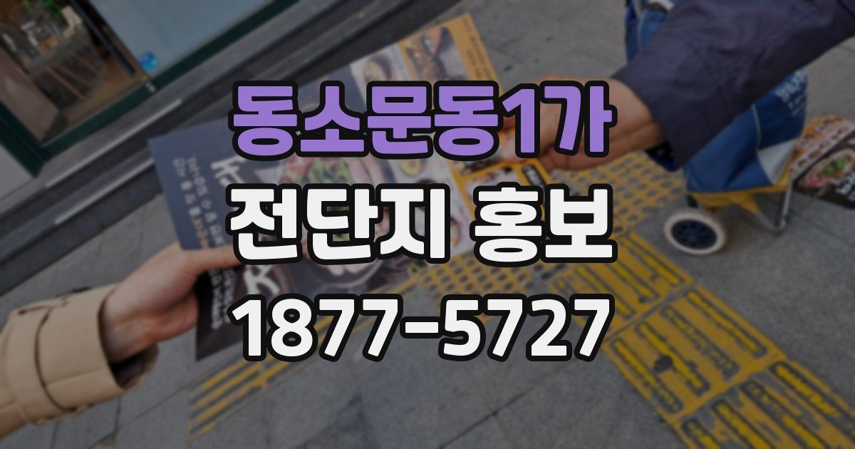 동소문동1가 전단지 홍보