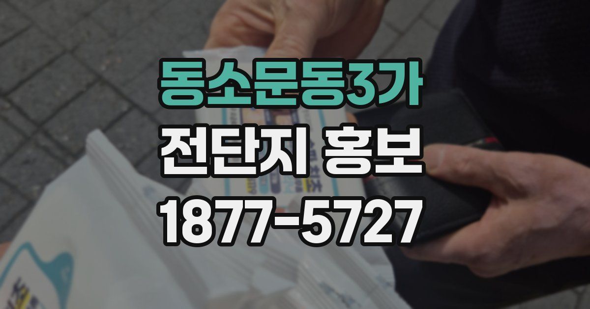 동소문동3가 전단지 홍보