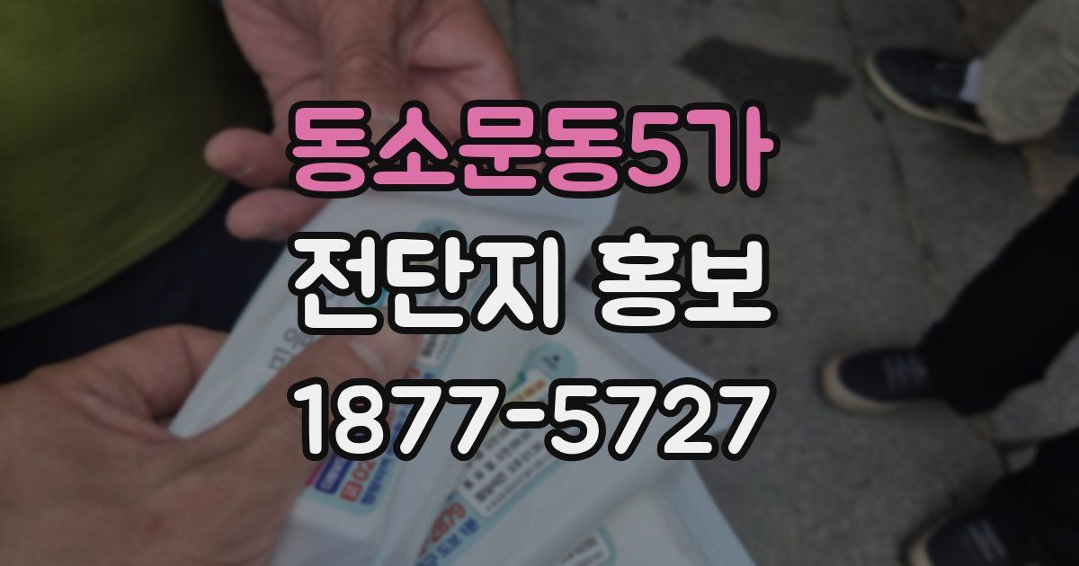 동소문동5가 전단지 홍보