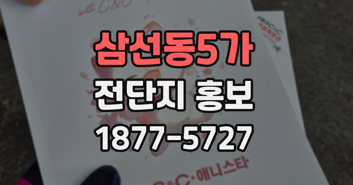 삼선동5가 전단지 홍보