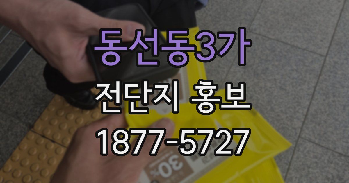 동선동3가 전단지 홍보