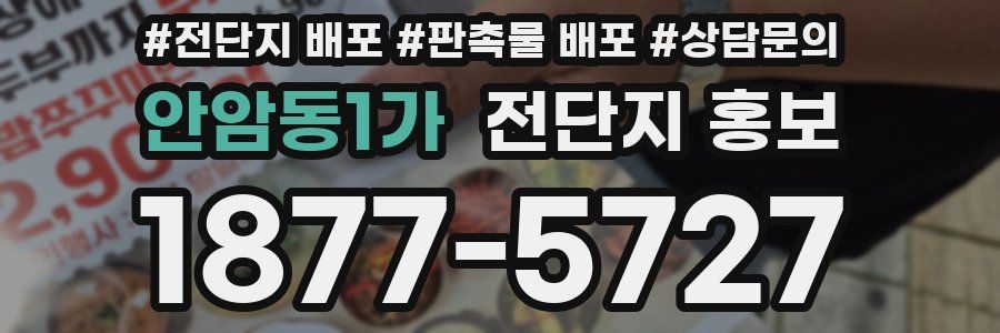 안암동1가 전단지 홍보