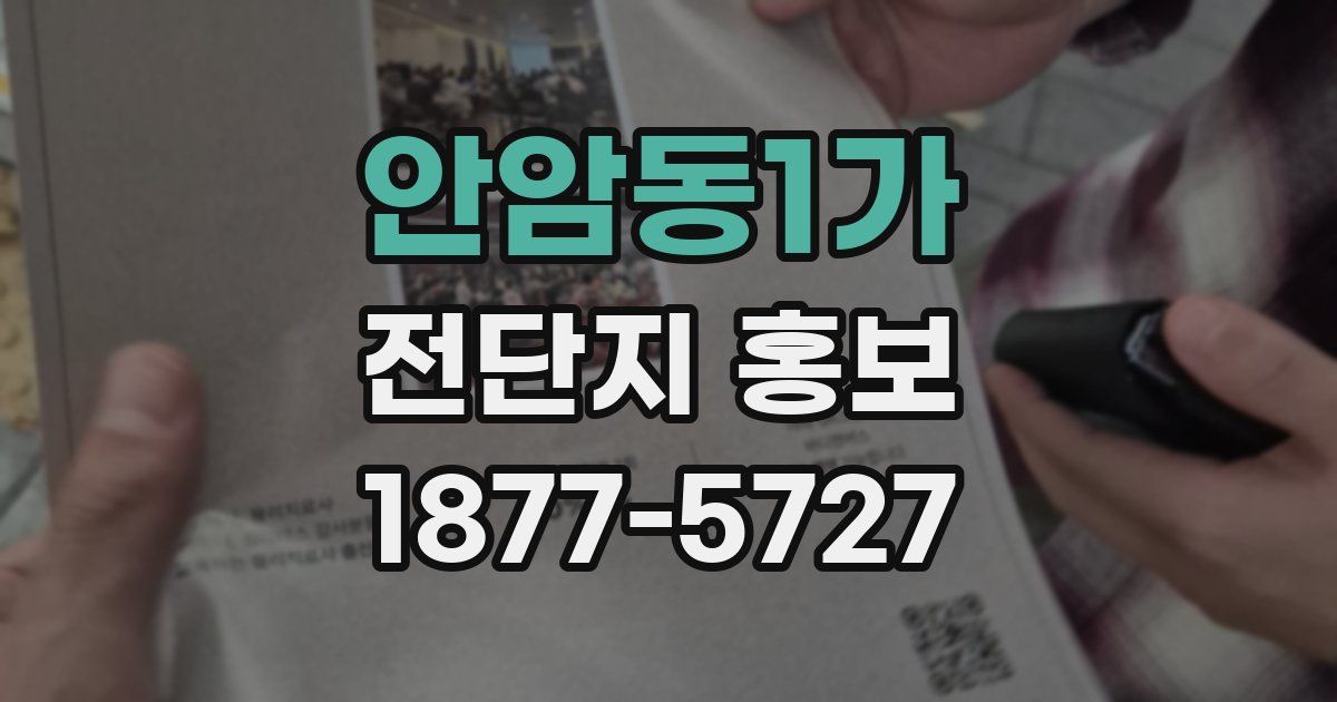 안암동1가 전단지 홍보