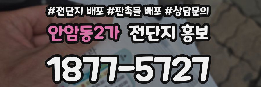 안암동2가 전단지 홍보