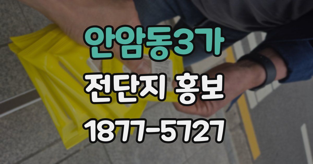안암동3가 전단지 홍보