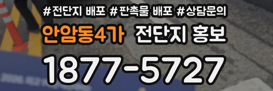 안암동4가 전단지 홍보