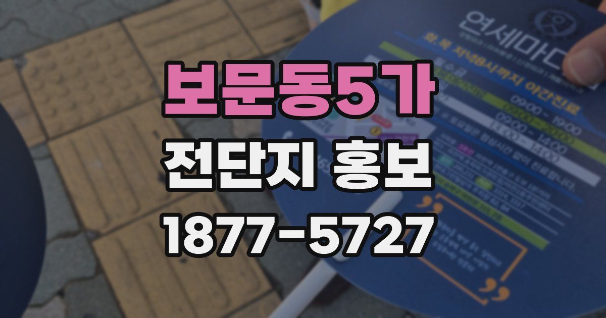 보문동5가 전단지 홍보