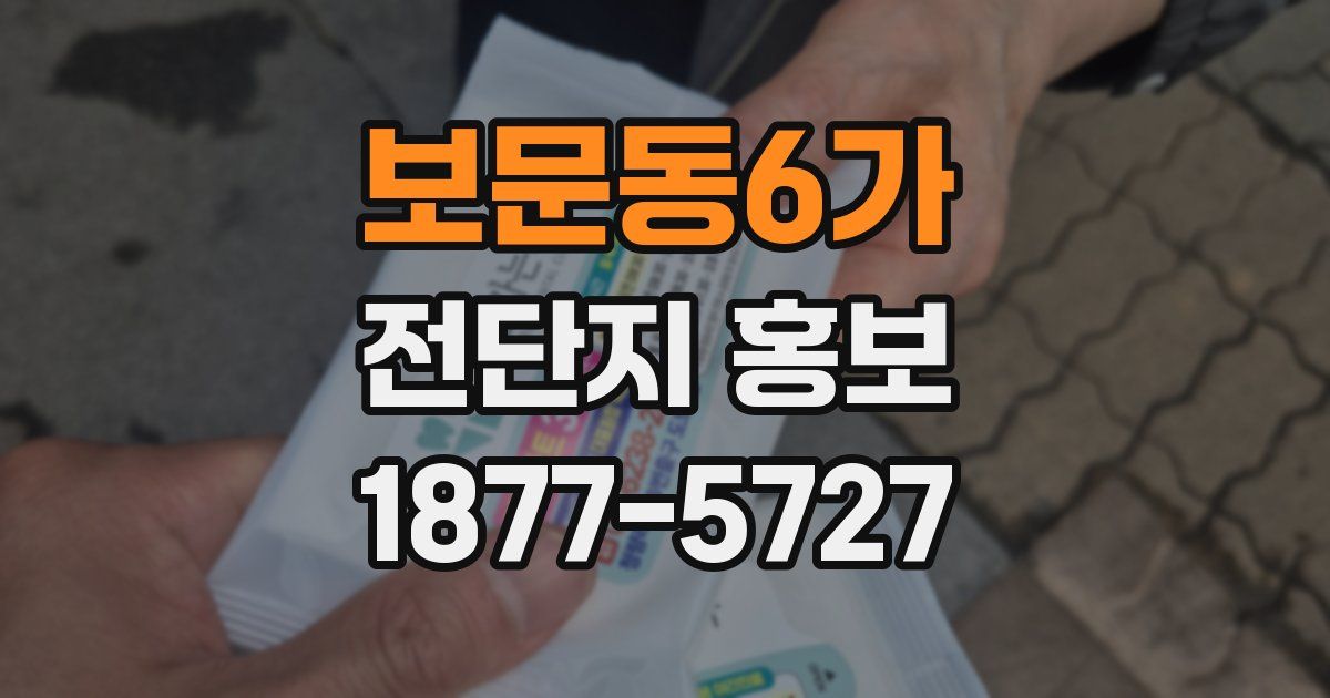 보문동6가 전단지 홍보