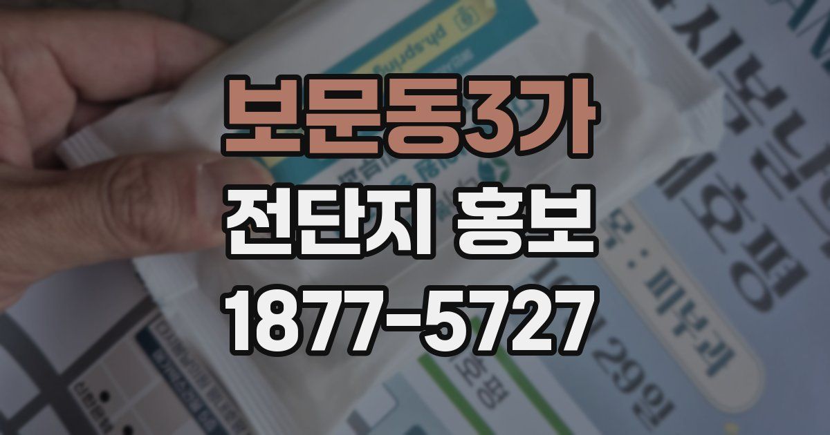 보문동3가 전단지 홍보