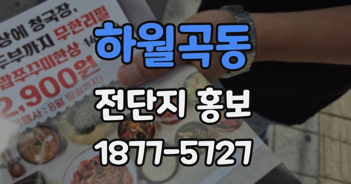 하월곡동 전단지 홍보