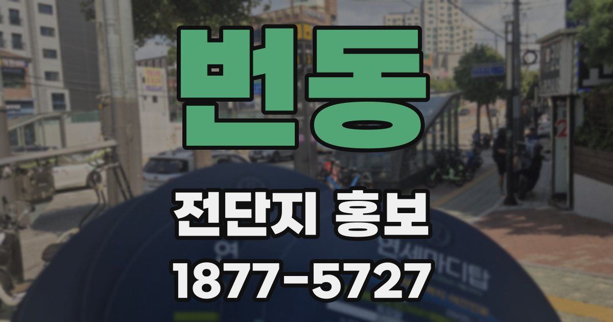 번동 전단지 홍보