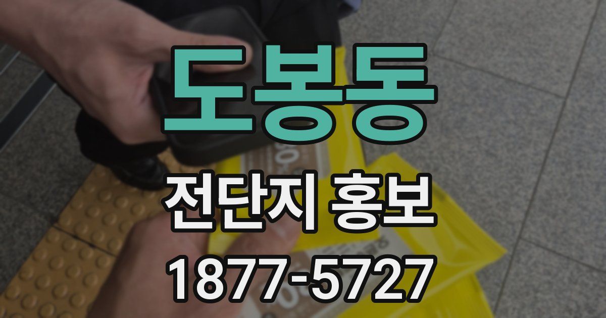 도봉동 전단지 홍보