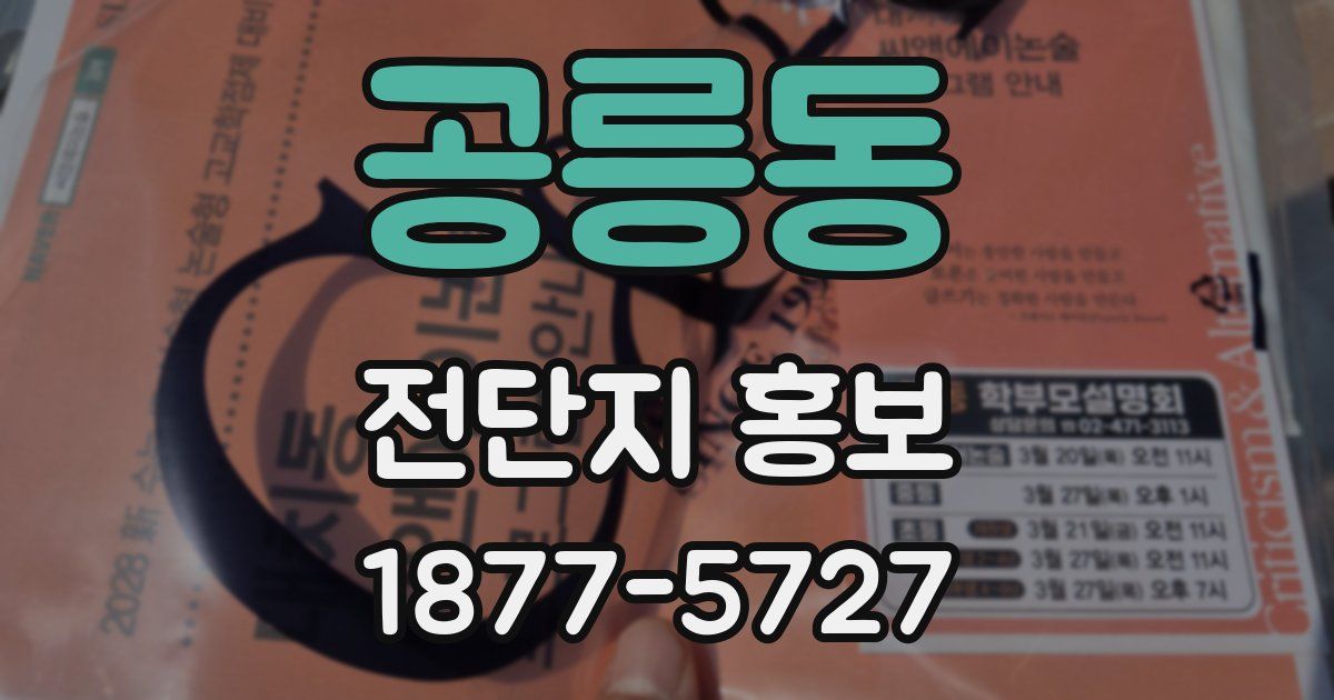 공릉동 전단지 홍보