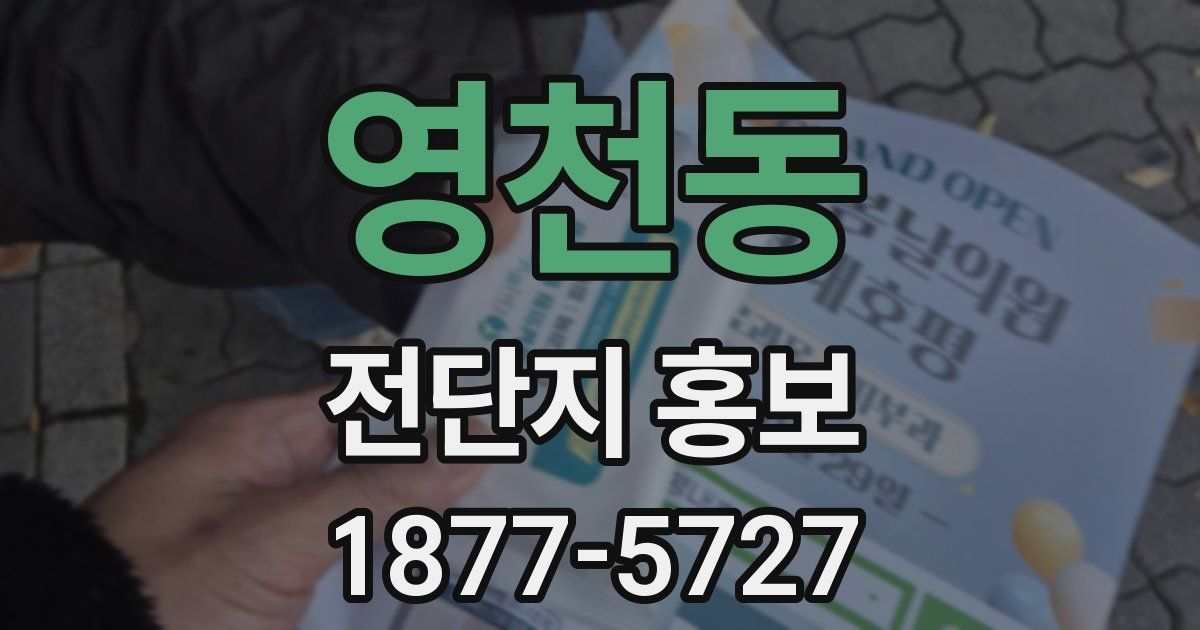 영천동 전단지 홍보