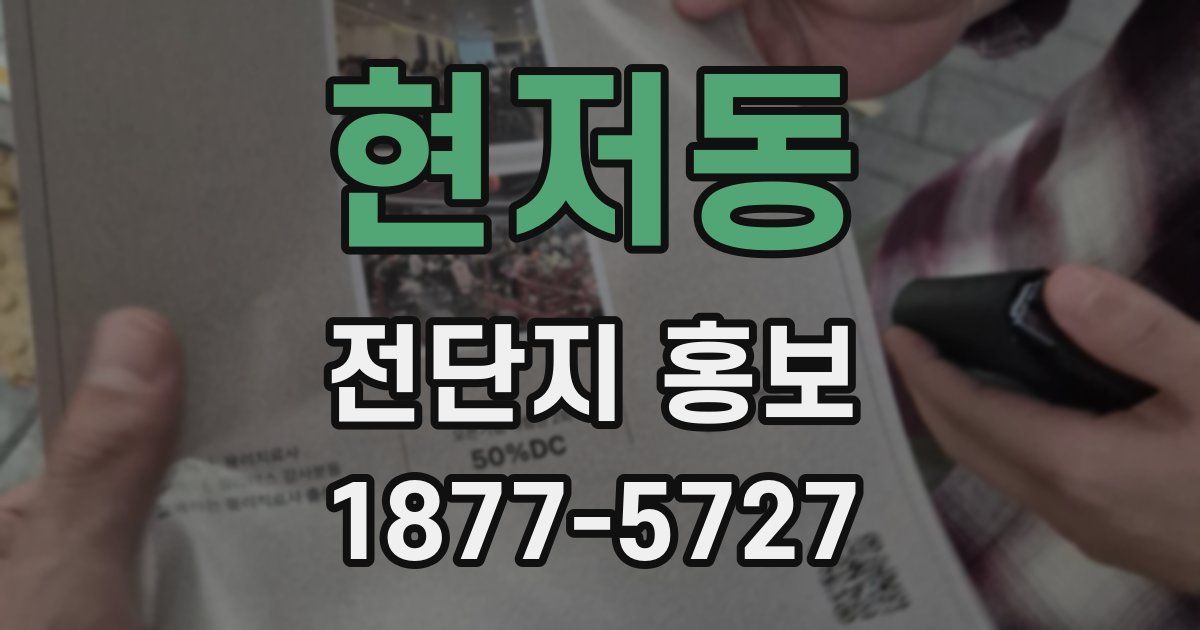 현저동 전단지 홍보