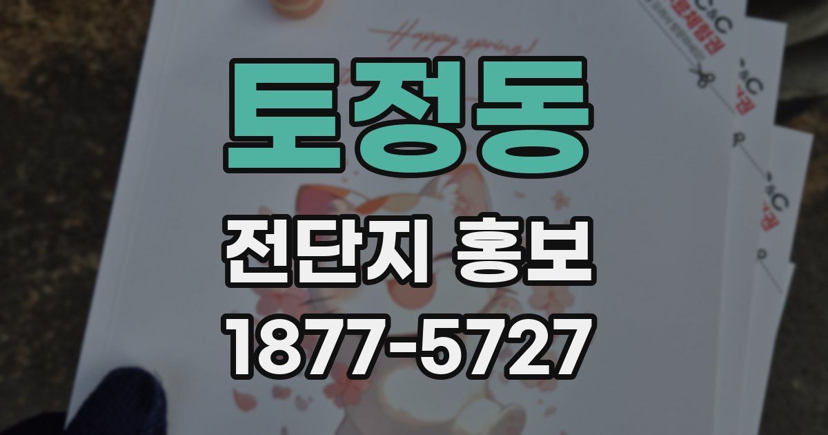 토정동 전단지 홍보