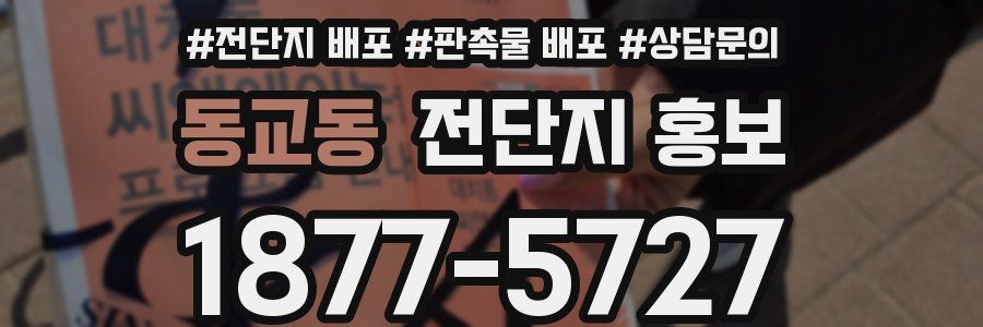 동교동 전단지 홍보