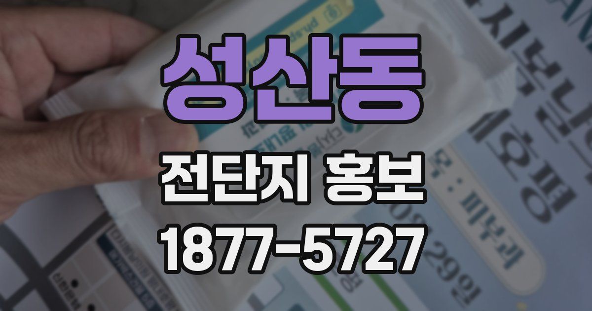 성산동 전단지 홍보