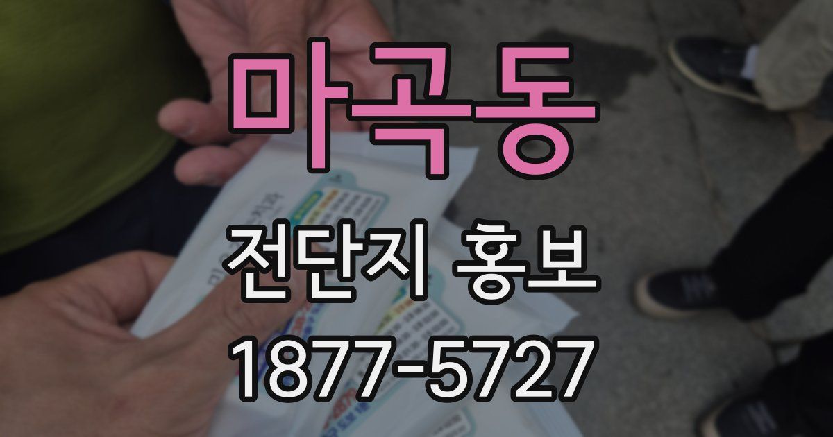 마곡동 전단지 홍보