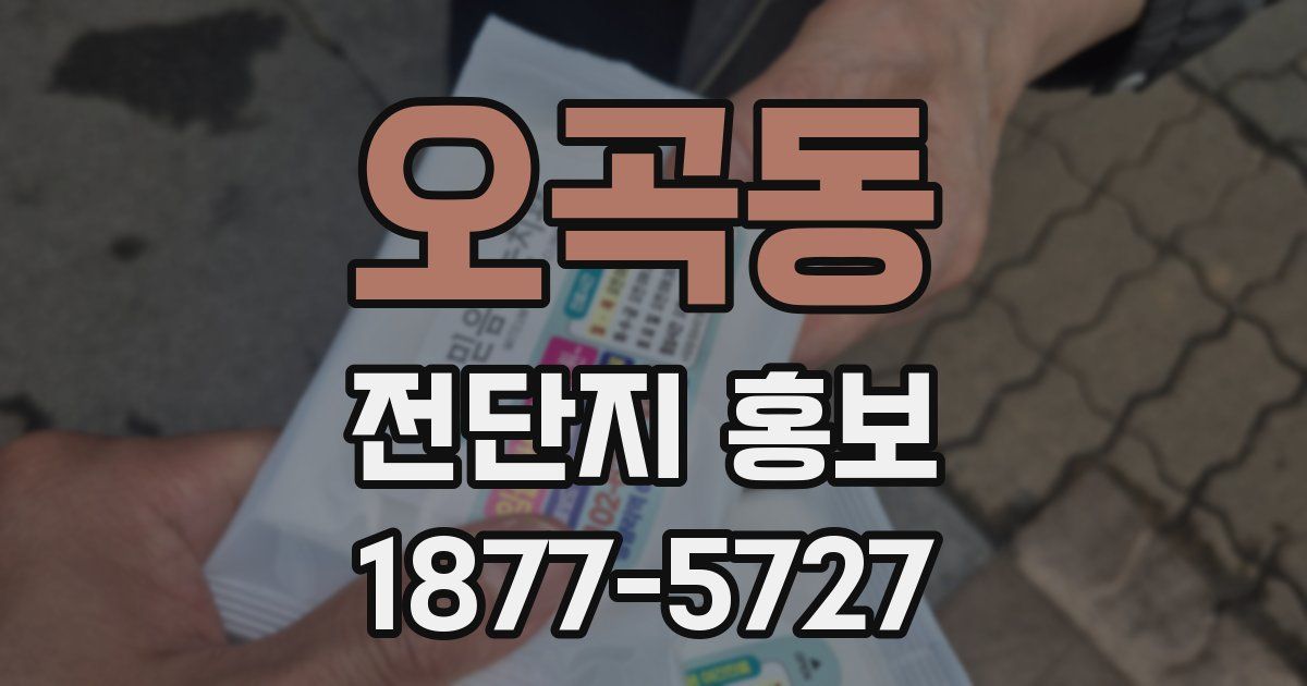 오곡동 전단지 홍보